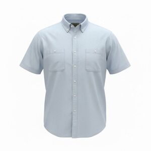 The Foundry Supply Co Mens Light Blue Short Sleeve Button Down Shirt Big & Tall
